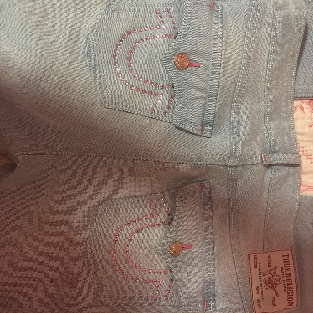 True Religion Y2K Women's with Pink rhinestone accents